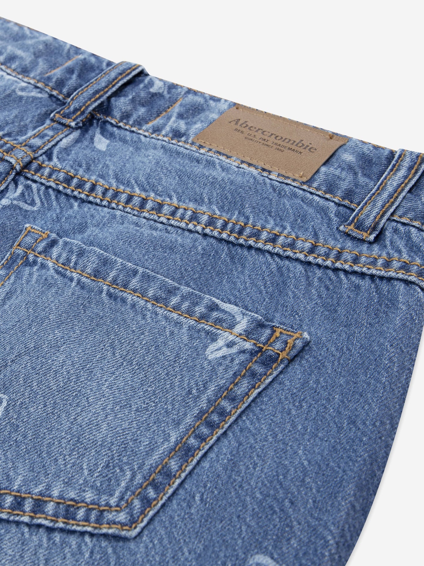 Abercrombie & Fitch Girls HR Discharge Wide Leg Jeans in Blue Childsplay Clothing