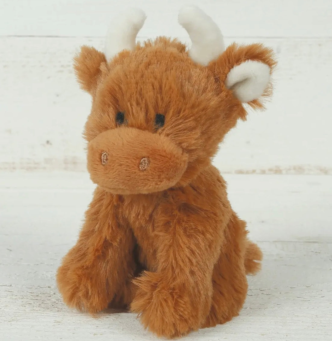 Mini Horny Highland Cow Plush Baby Soft Toy - 11cm Pebble Children’s Store
