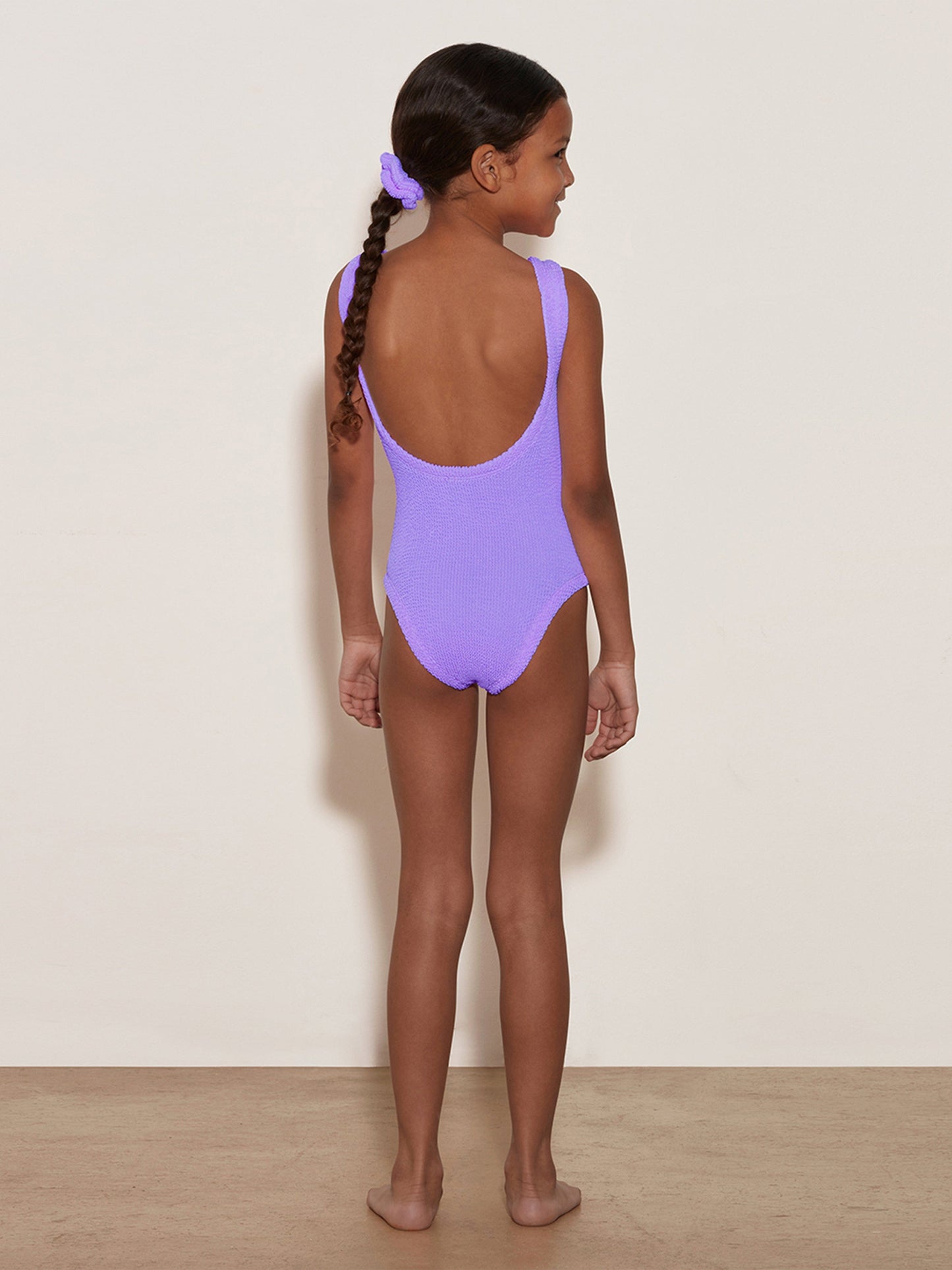 HUNZA G Girls Classic Swimsuit in Purple Childsplay Clothing