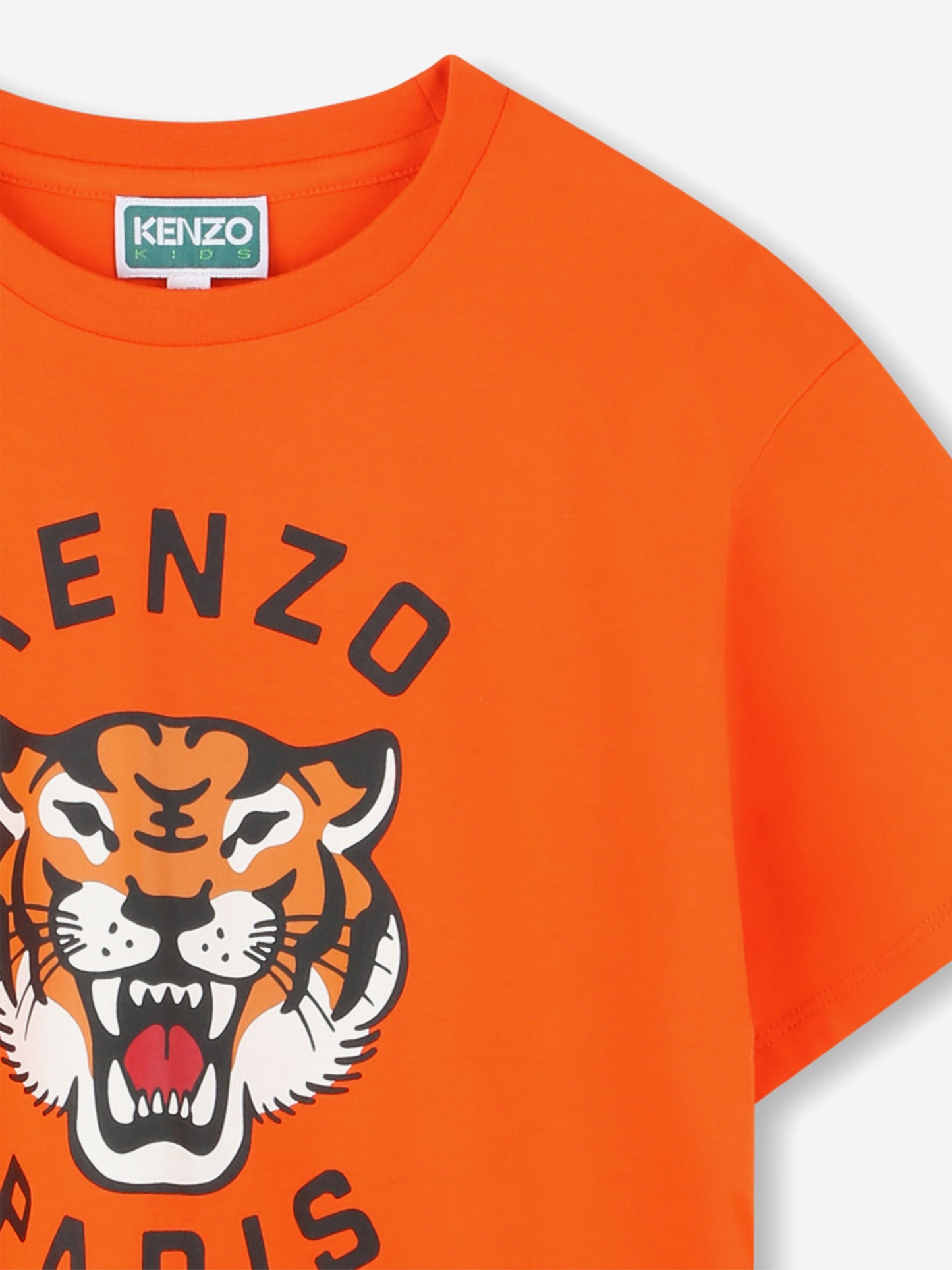 KENZO Kids Lucky Tiger T-Shirt in Orange Childsplay Clothing