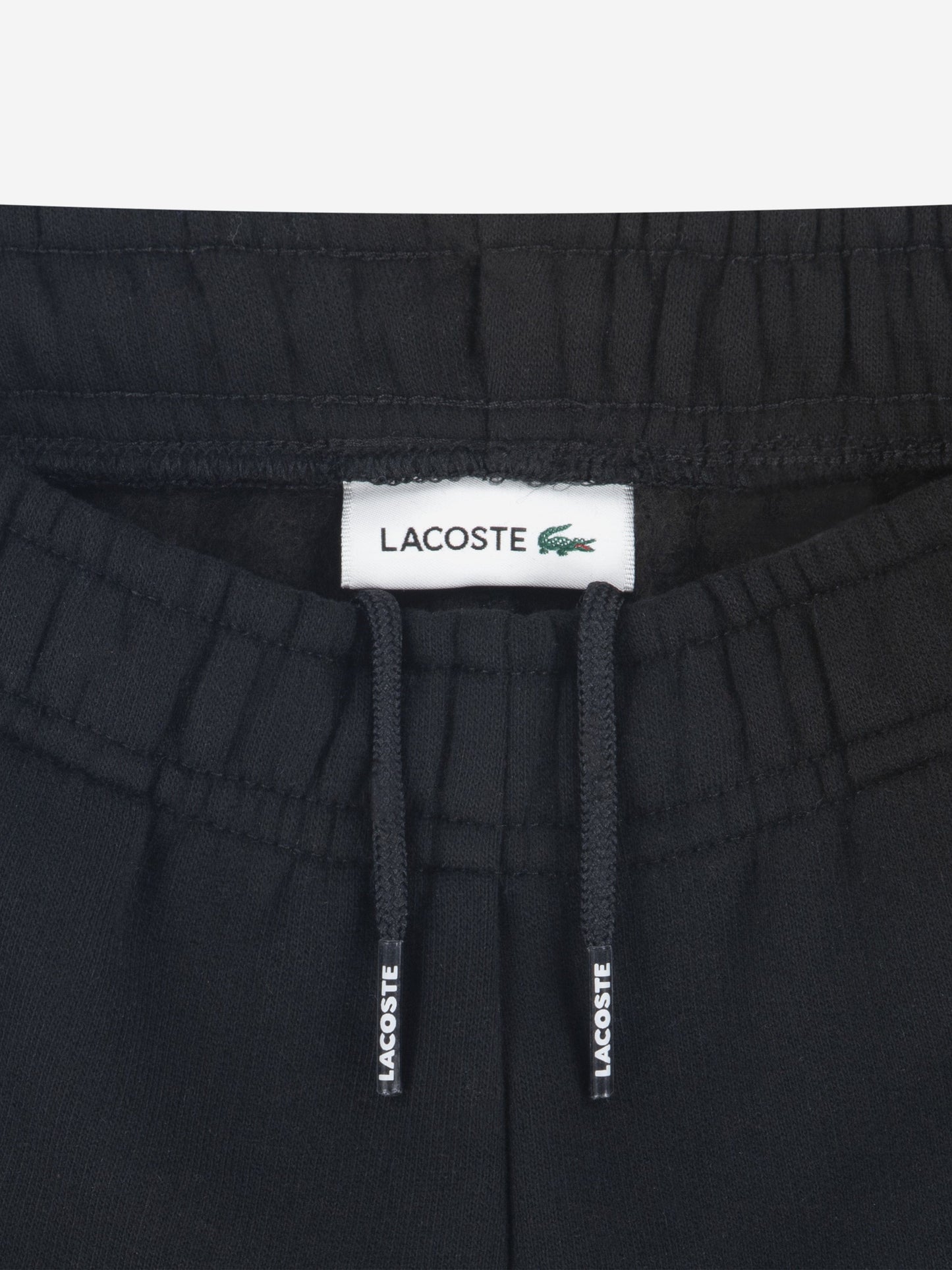 Lacoste Boys Fleece Logo Shorts in Black Childsplay Clothing
