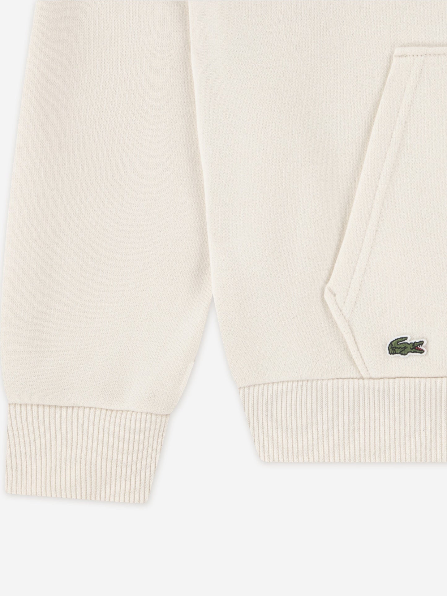 Lacoste Boys Graphic Core Hoodie in Ivory Childsplay Clothing