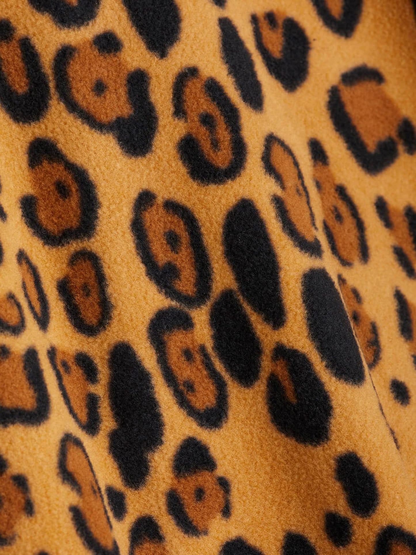 Mini Rodini Girls Leopard Zip Up Top in Brown Childsplay Clothing
