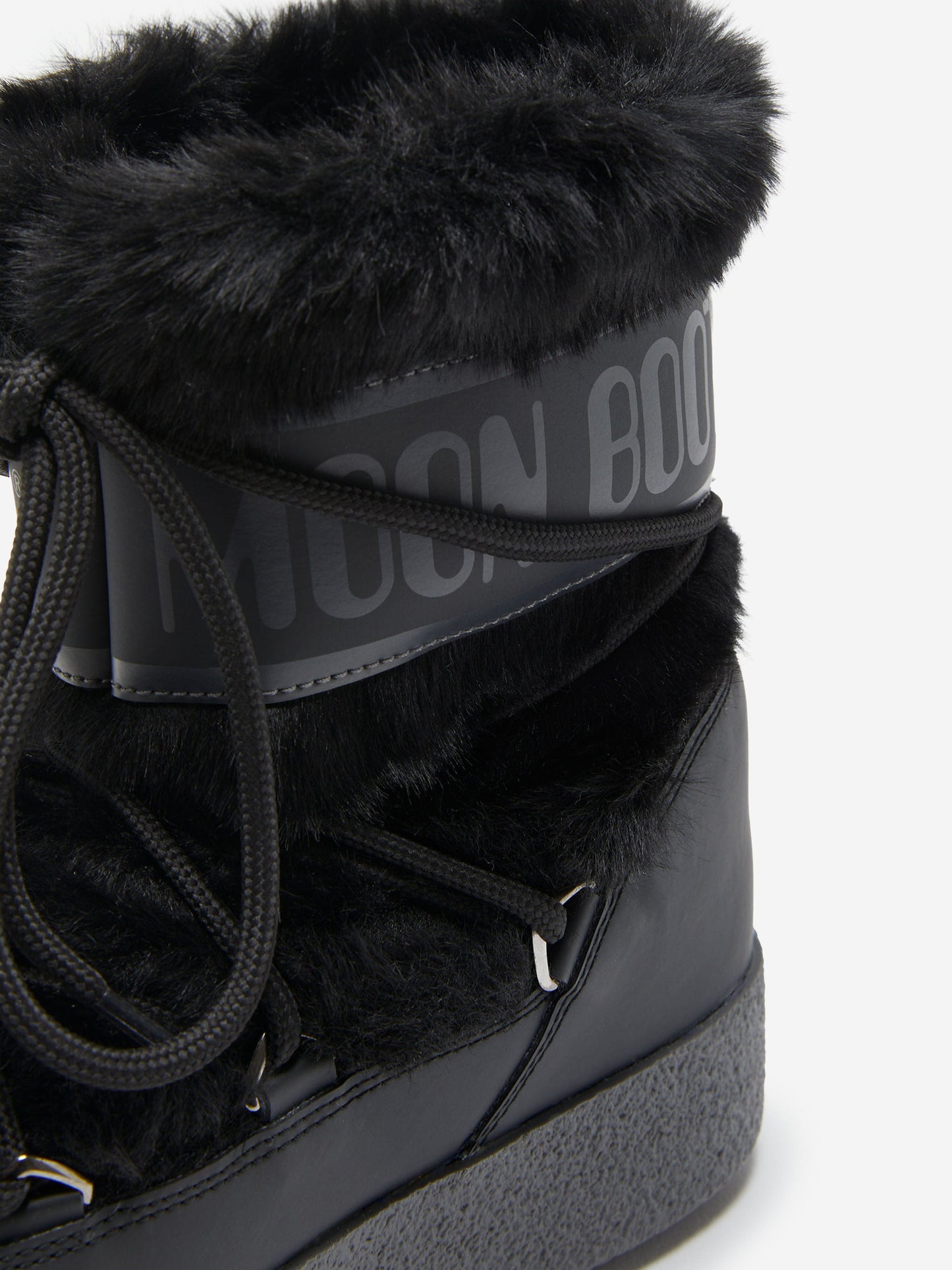 Moon Boot Girls Ltrack Faux Fur Boots in Black Childsplay Clothing