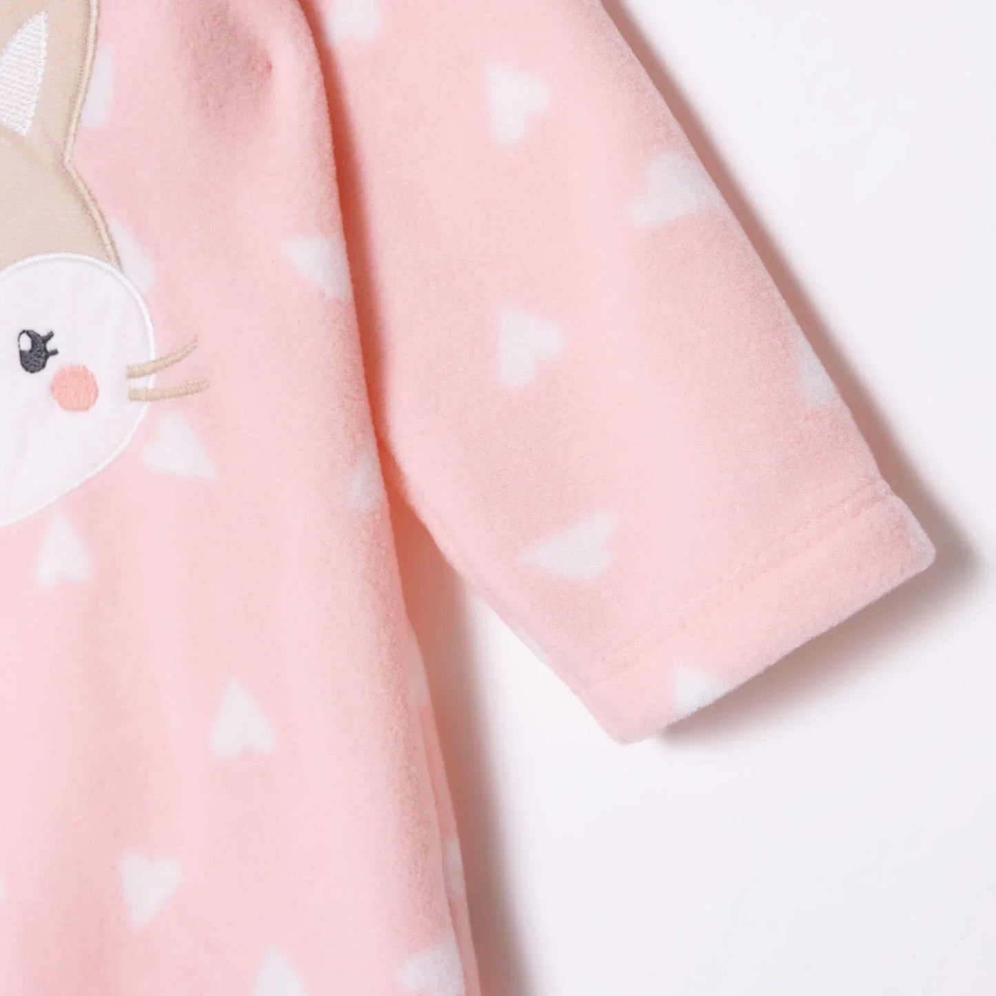 HelloBaby Newborn Polar Footed Jumpsuit - Pink Printed ebebek