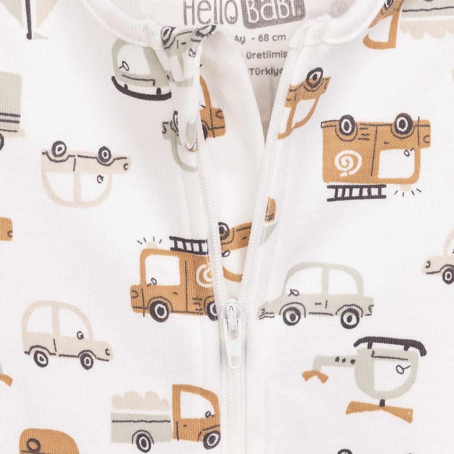 HelloBaby Newborn Footed Romper B - Ecru ebebek