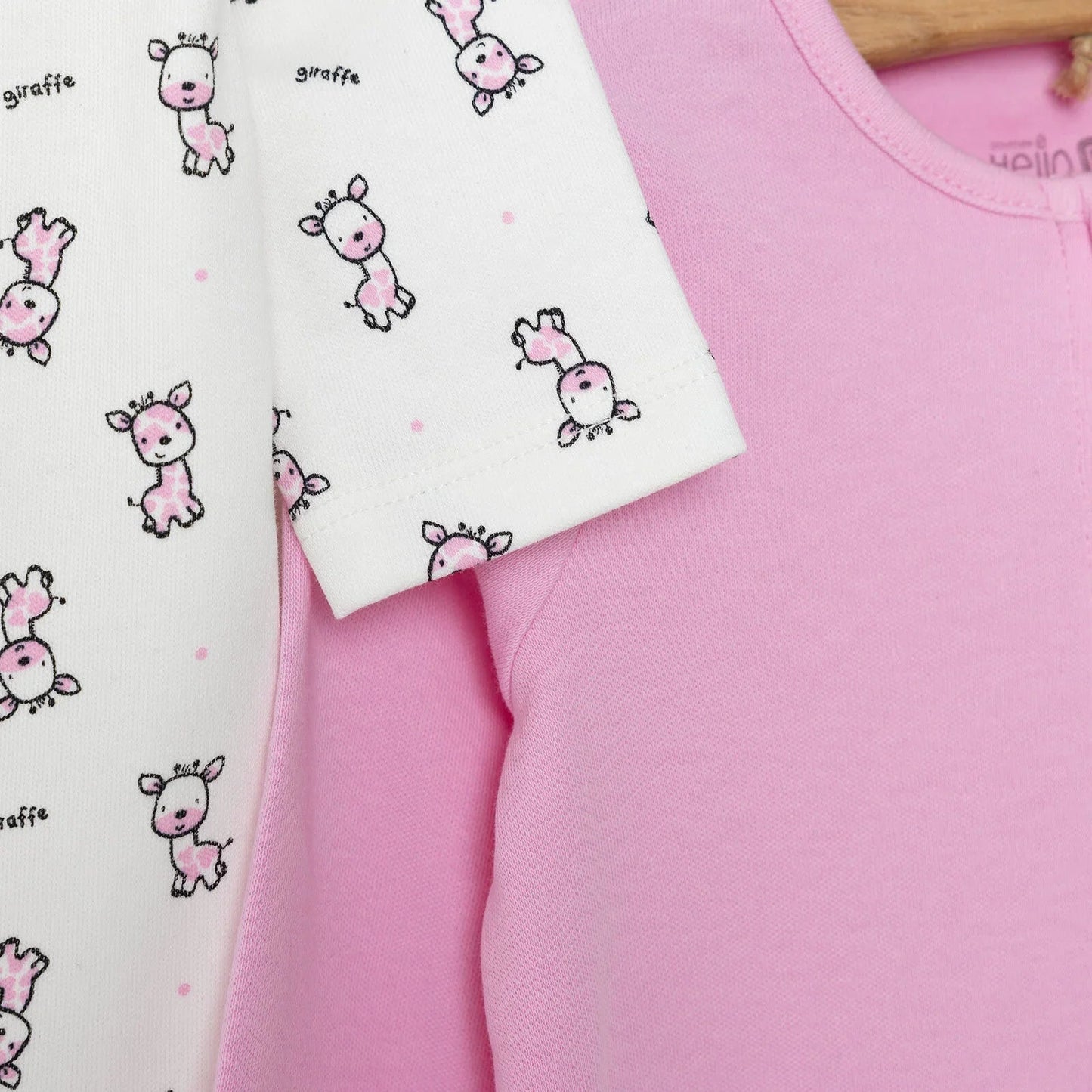 HelloBaby Newborn Baby Girl Footed Jumpsuit - Pink ebebek