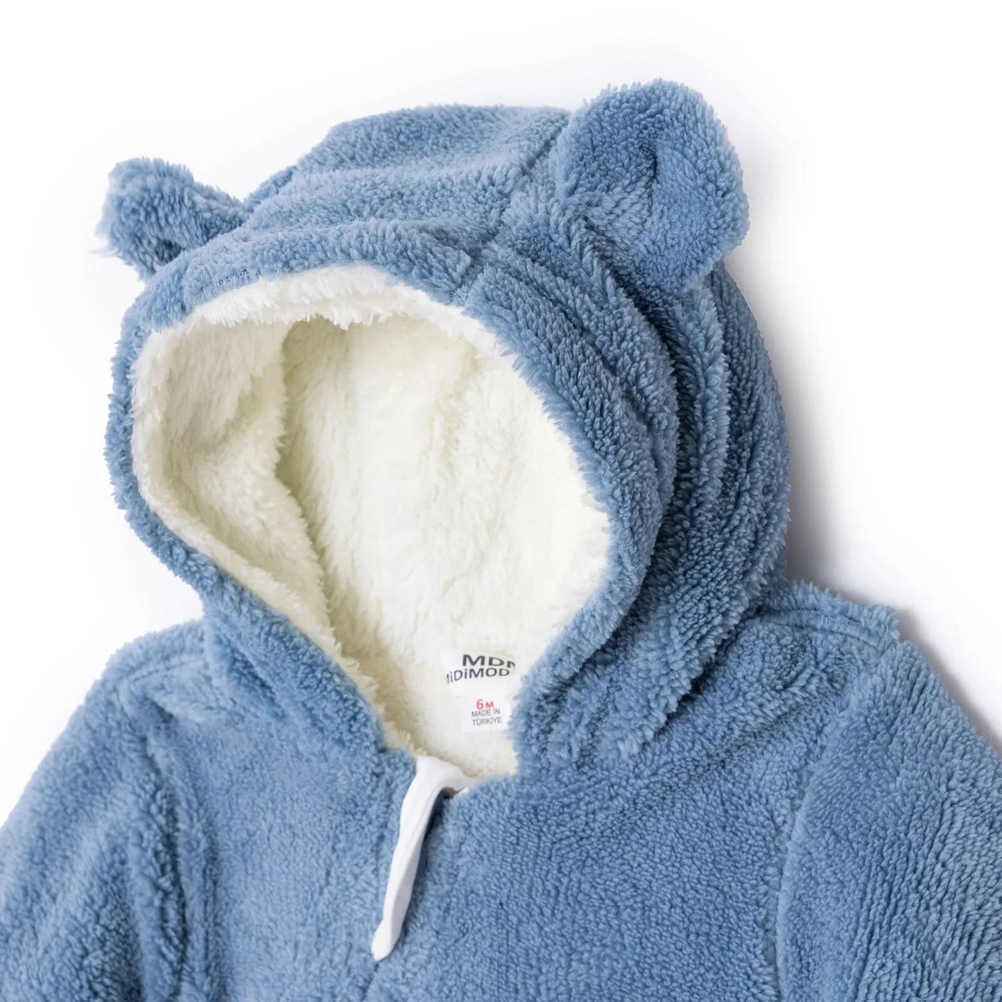 Midimod Newborn Welsoft Footless Jumpsuit - Blue ebebek