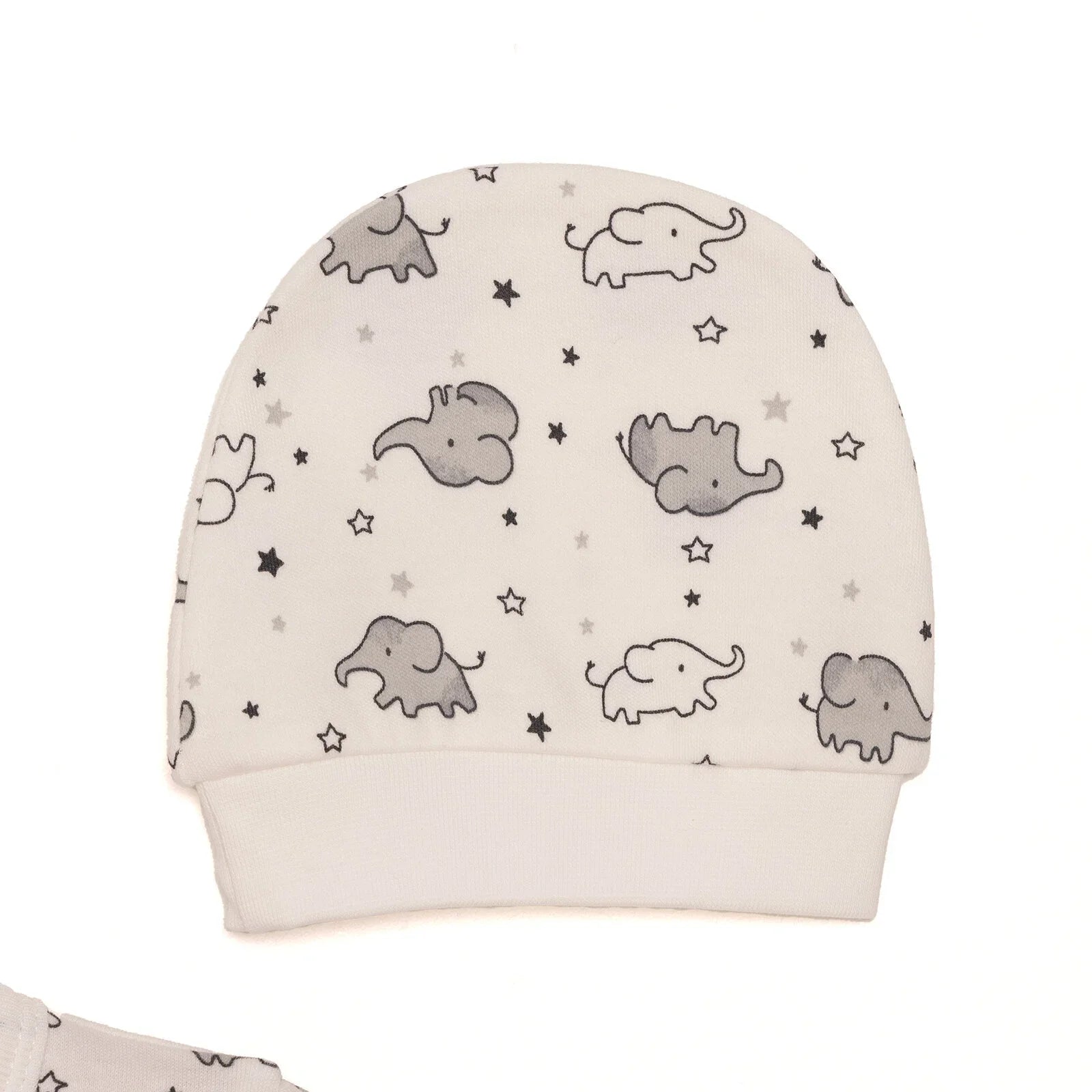 HelloBaby Newborn Unisex Baby Footed Jumpsuit - Body -Hat - Ecru ebebek