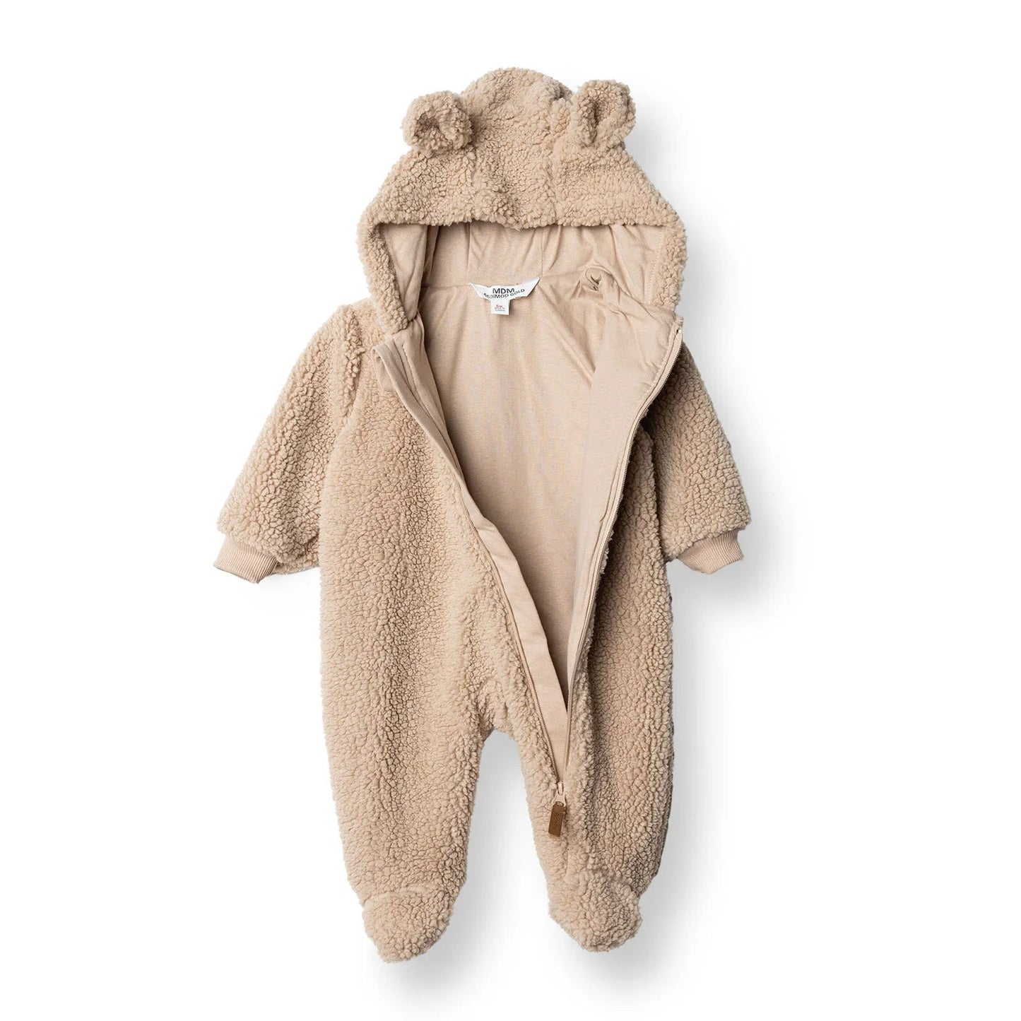 Midimod Newborn Welsoft Footed Jumpsuit - Light Brown ebebek