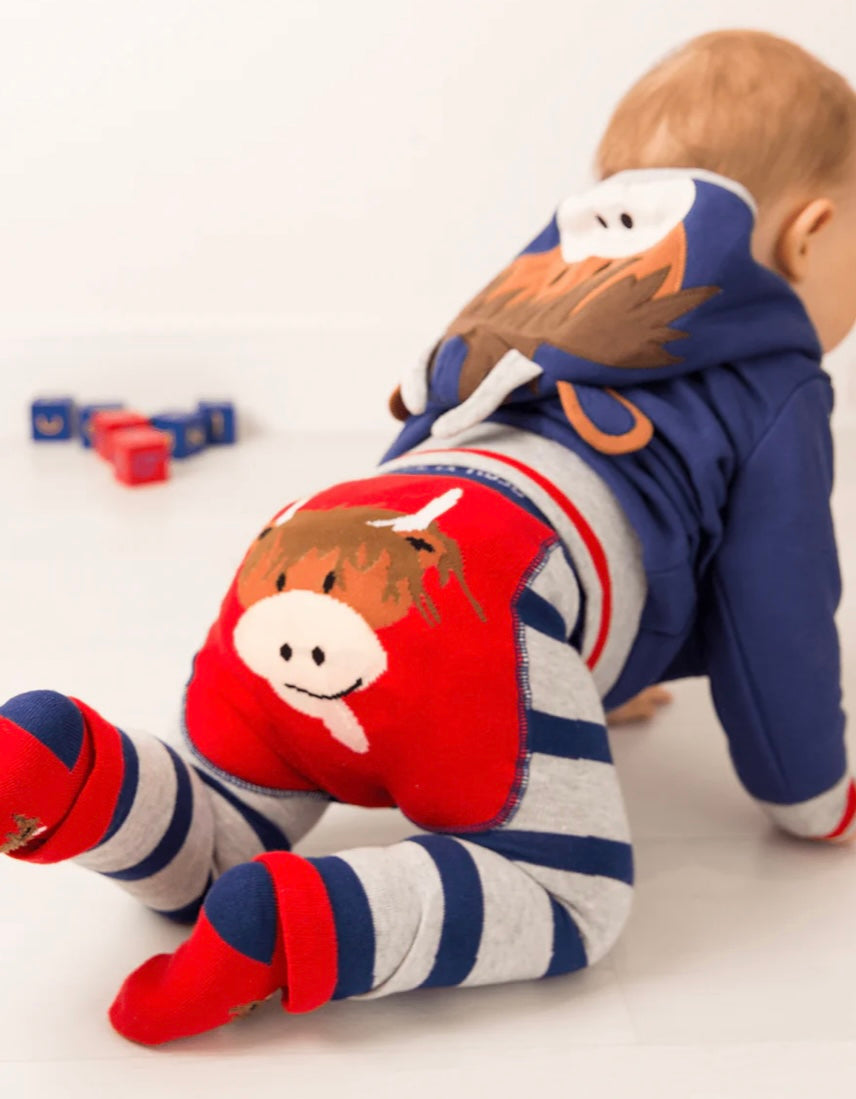 Hamish Highland Cow Leggings Pebble Children’s Wear