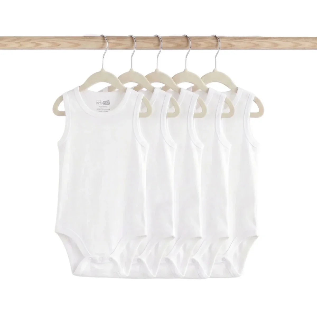 HelloBaby Unisex Sleeveless Bodysuit 5 pcs ebebek