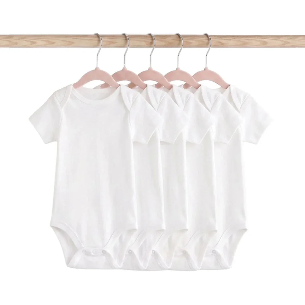 HelloBaby Unisex Short Sleeve Bodysuit 5 pcs ebebek