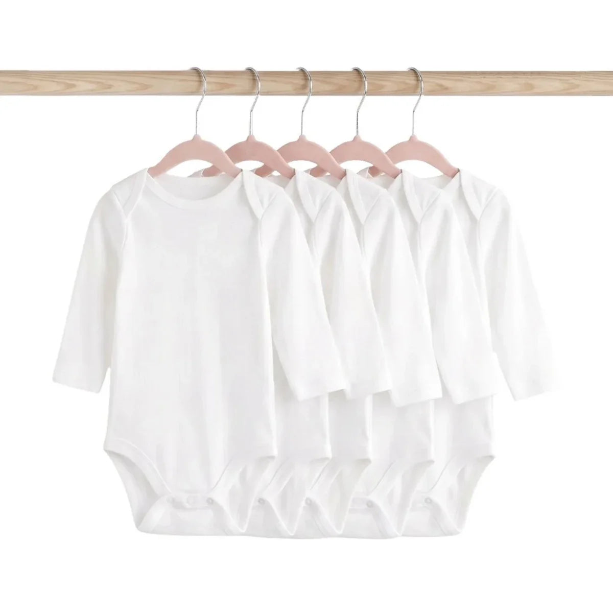HelloBaby Unisex Long Sleeve Bodysuit 5 pcs ebebek