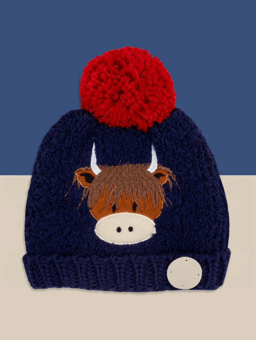 Hamish Highland Cow Winter Hat Pebble Children’s Wear