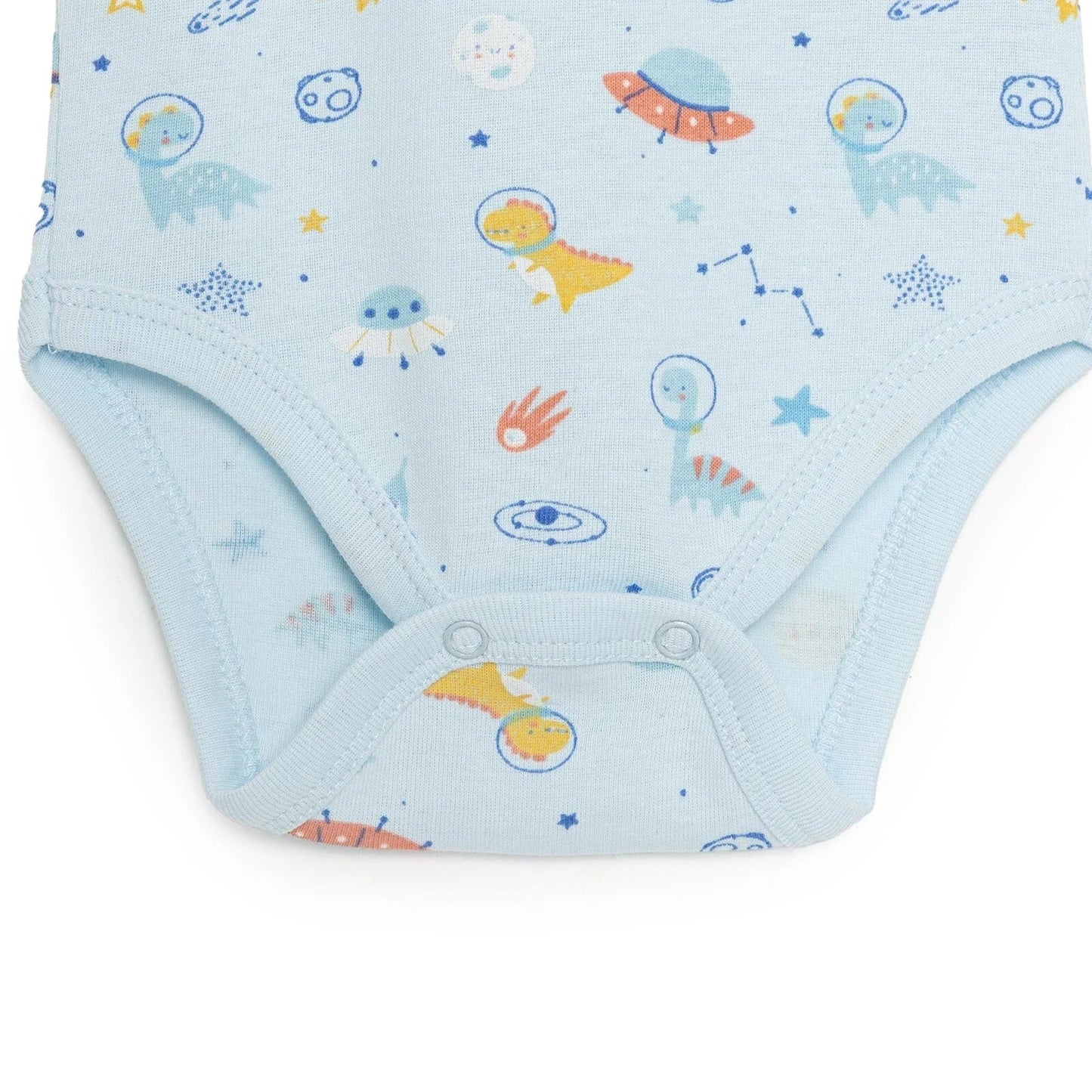 HelloBaby Galaxy Patterned Short Sleeve Bodysuit - Blue ebebek