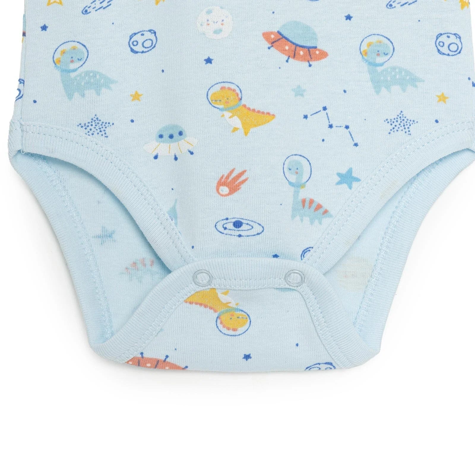 HelloBaby Galaxy Patterned Short Sleeve Bodysuit - Blue ebebek