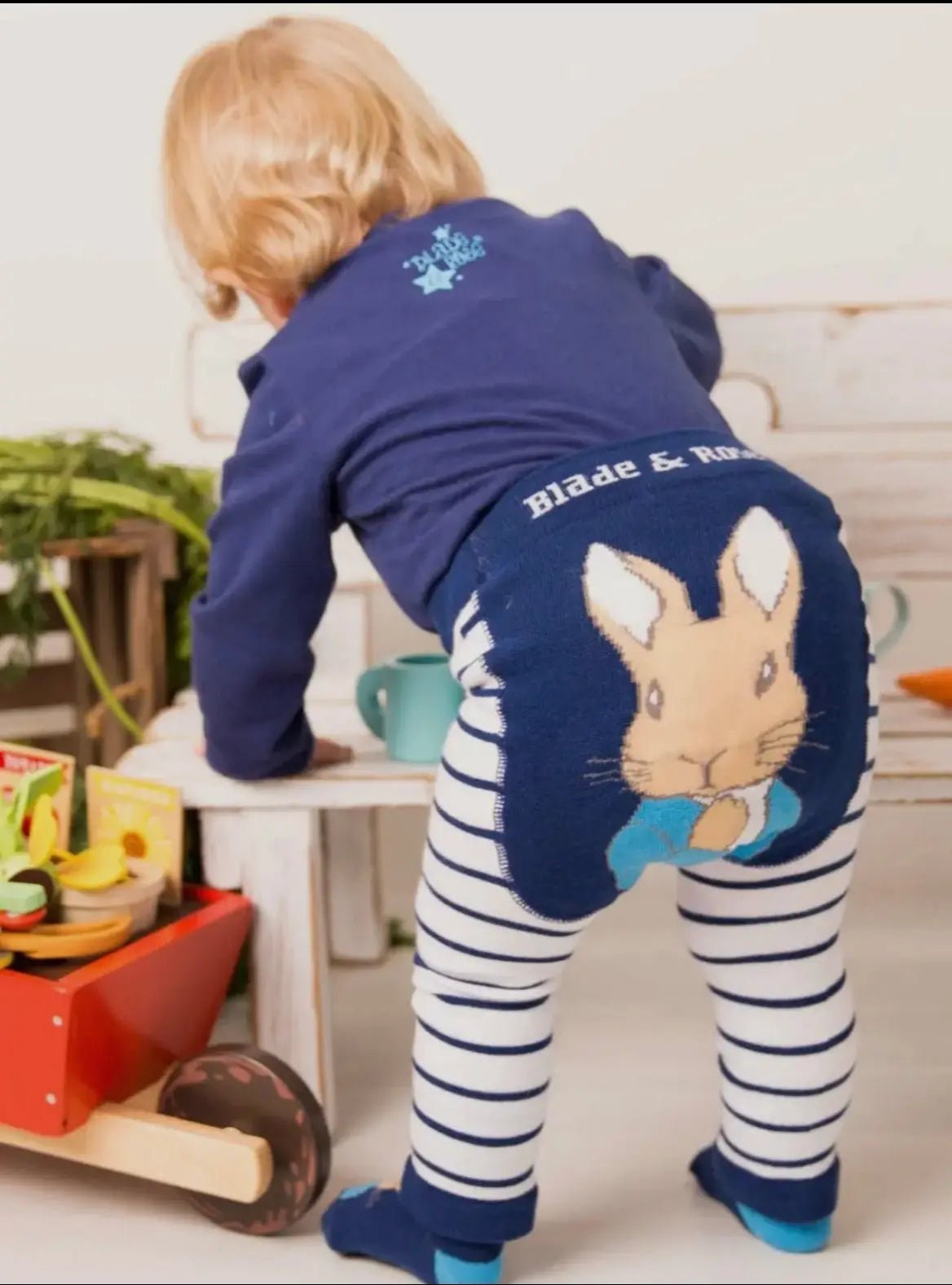 Peter Rabbit Navy Leggings Pebble