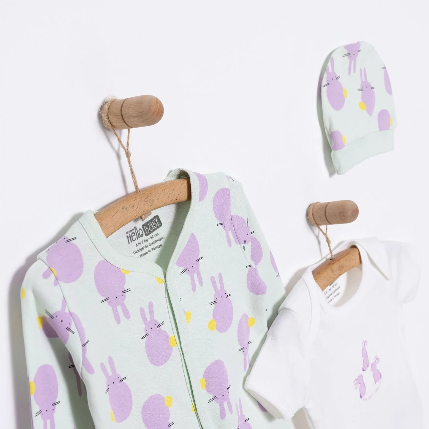HelloBaby Newborn Baby Cute Elephant Jumpsuit - Ecru ebebek