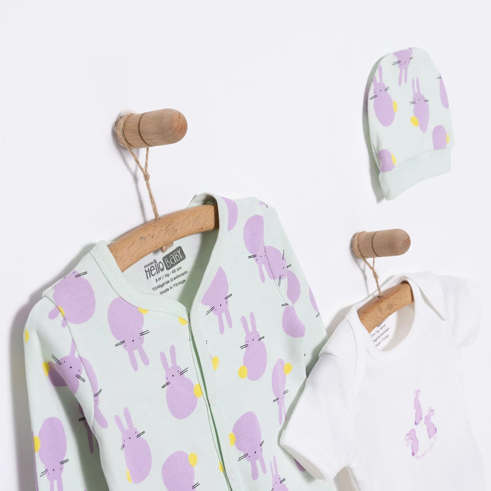 HelloBaby Newborn Baby Cute Elephant Jumpsuit - Ecru ebebek