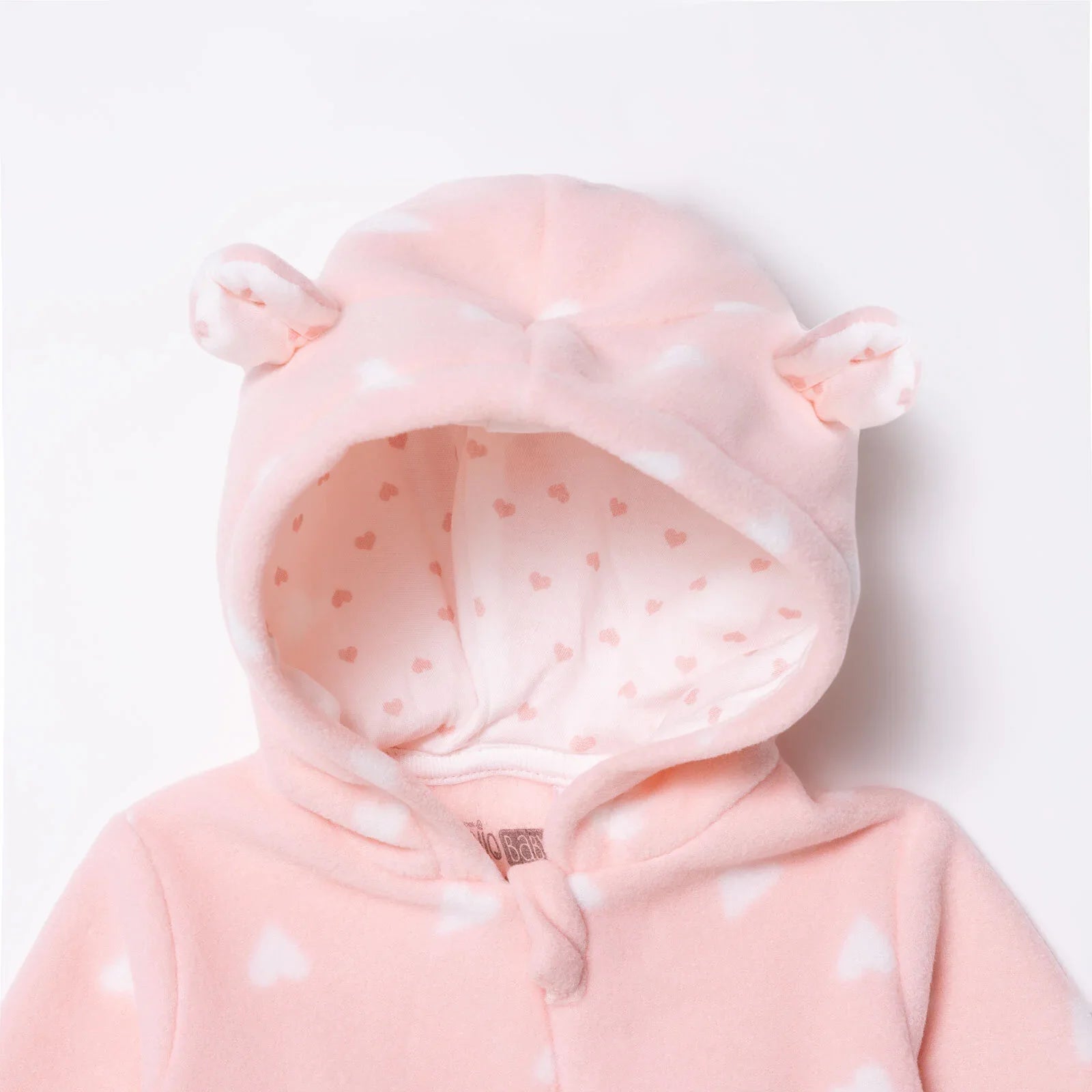 HelloBaby Newborn Polar Footed Jumpsuit - Pink Printed ebebek