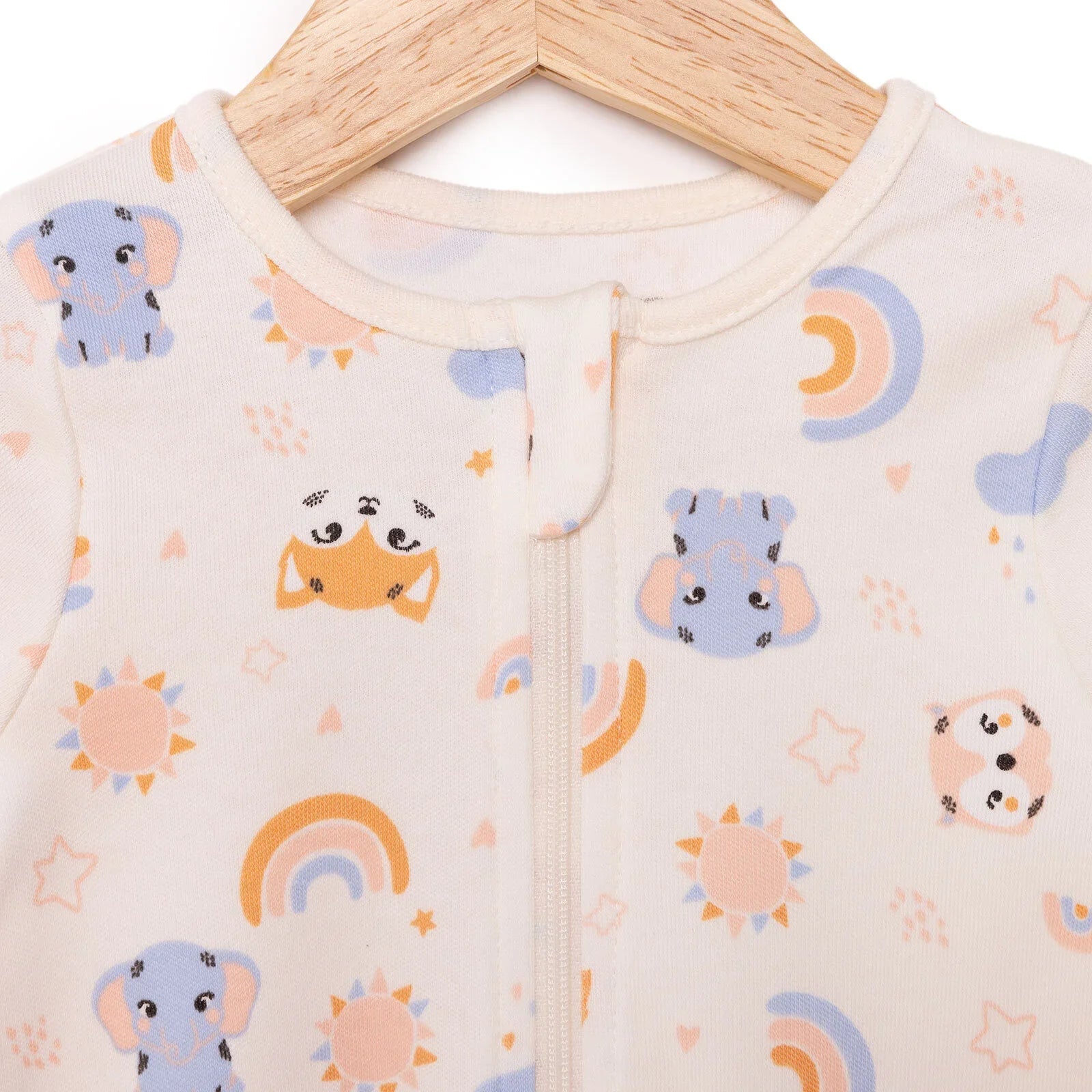 HelloBaby Newborn Girl Footed Jumpsuit - Beige ebebek