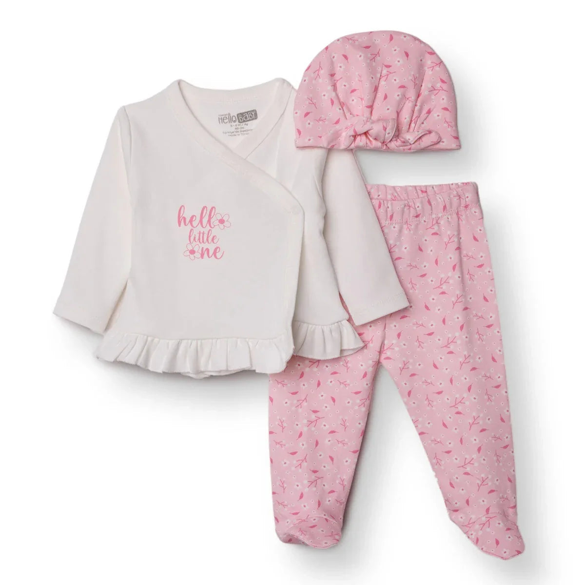 HelloBaby Newborn Body-Hat-Footed Bottom - White ebebek