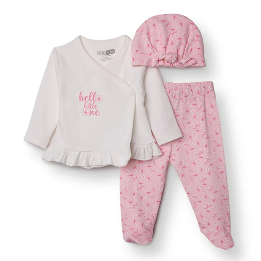 HelloBaby Newborn Body-Hat-Footed Bottom - White ebebek
