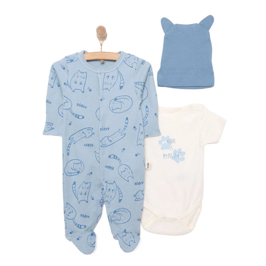 Bebetto Organic  Unisex Jumpsuit - Indigo ebebek