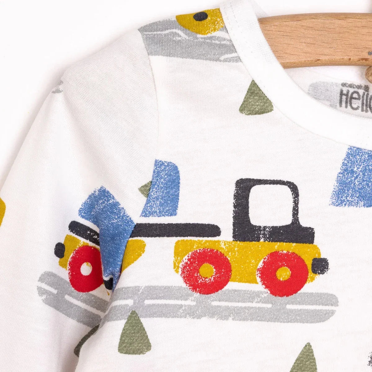 HelloBaby Baby Boy Long Sleeve Pyjamas Set - Ecru ebebek