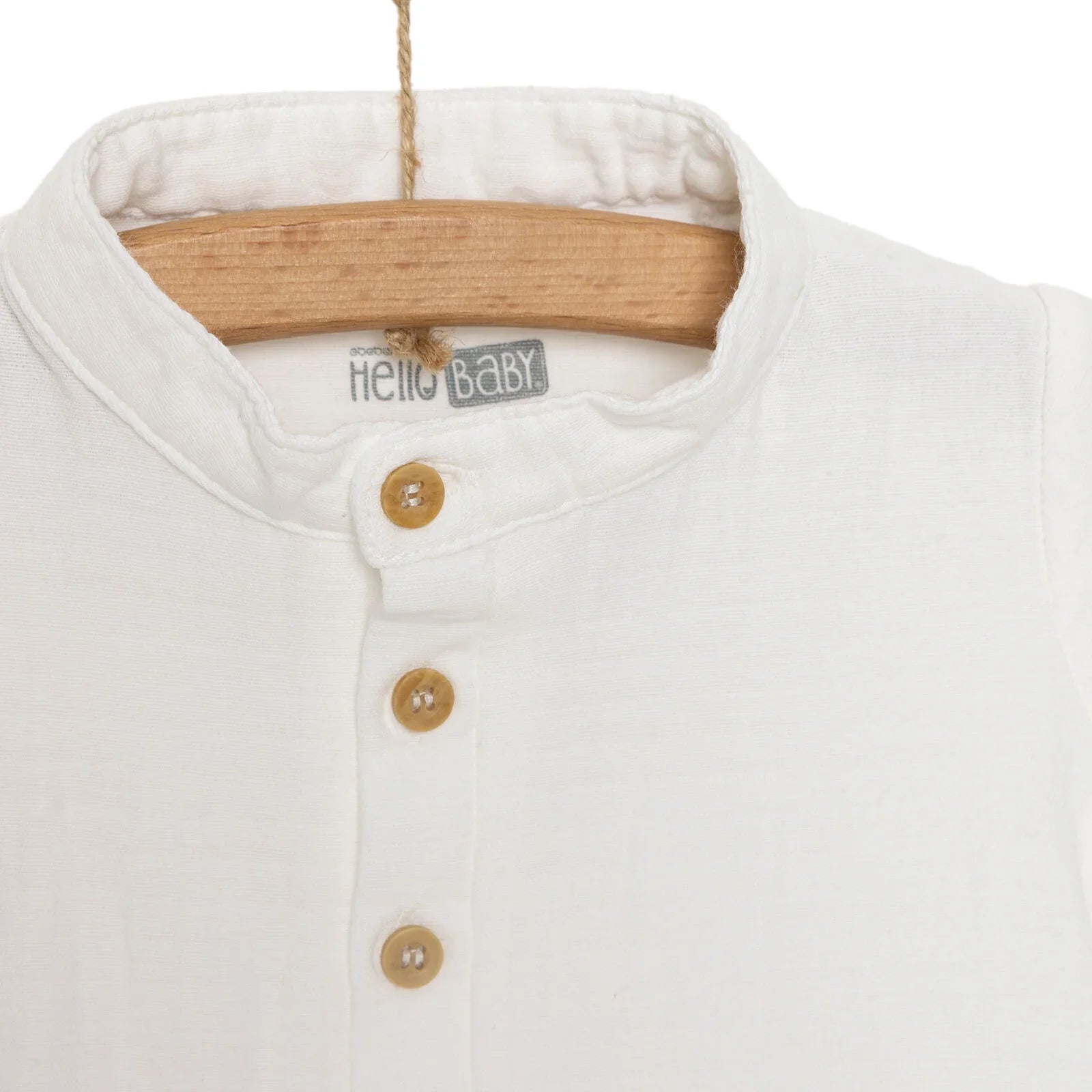 HelloBaby Baby Boy Short Sleeve Shirt Body - White ebebek