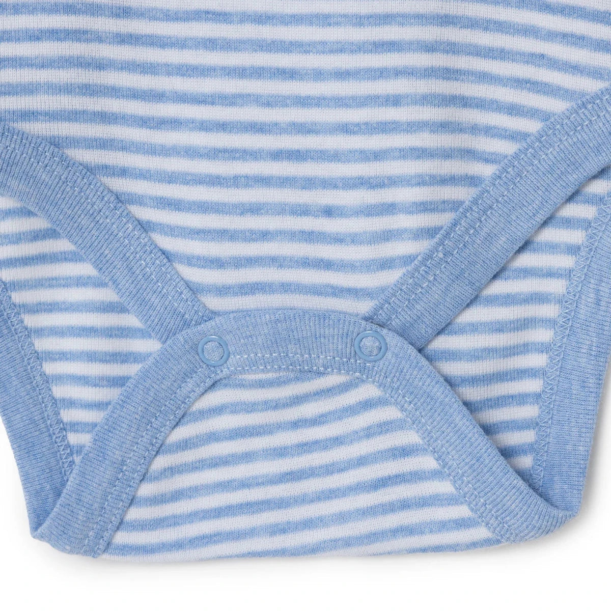 HelloBaby Boys 2-Pack Short Sleeve Bodysuits Striped with Poppers Envelope Neck Short Sleeve - Light Blue ebebek