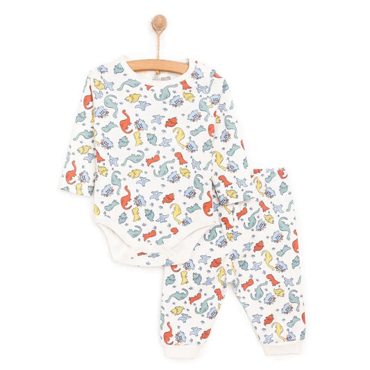 HelloBaby Boy Body- Footless Bottom - Ecru ebebek