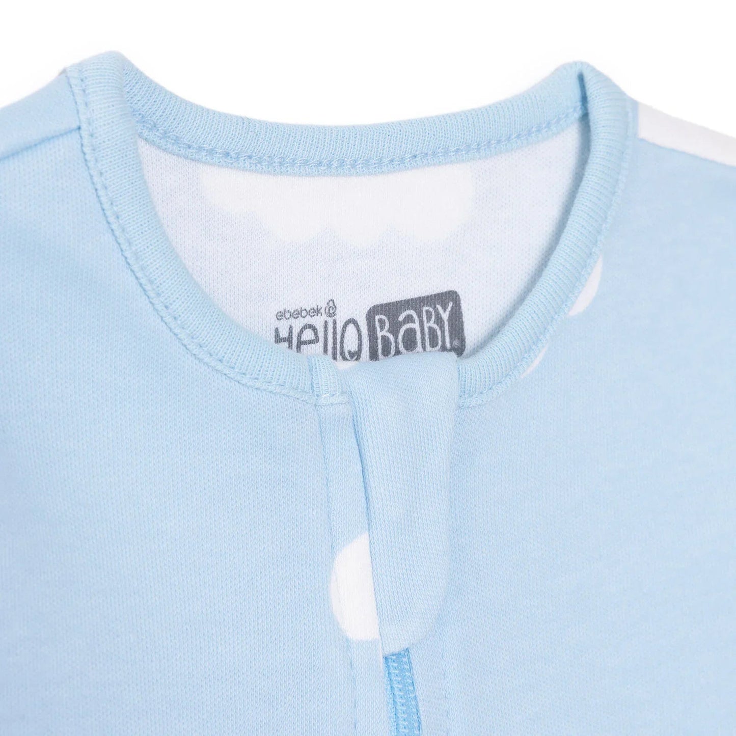 HelloBaby Newborn Footed Jumpsuit - Light Blue ebebek