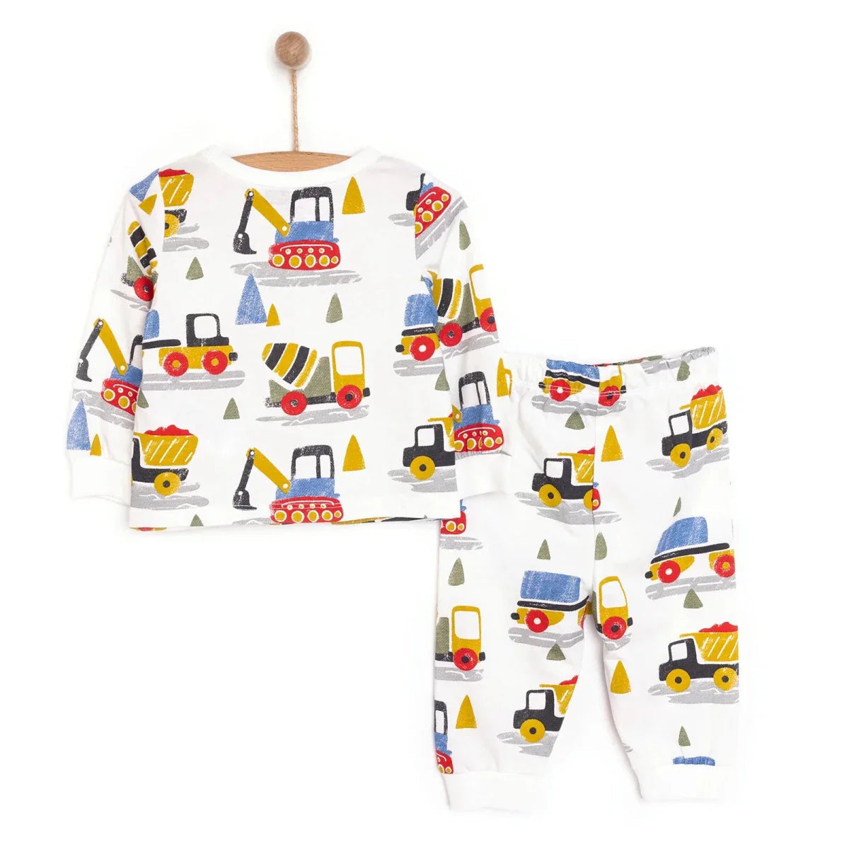 HelloBaby Baby Boy Long Sleeve Pyjamas Set - Ecru ebebek