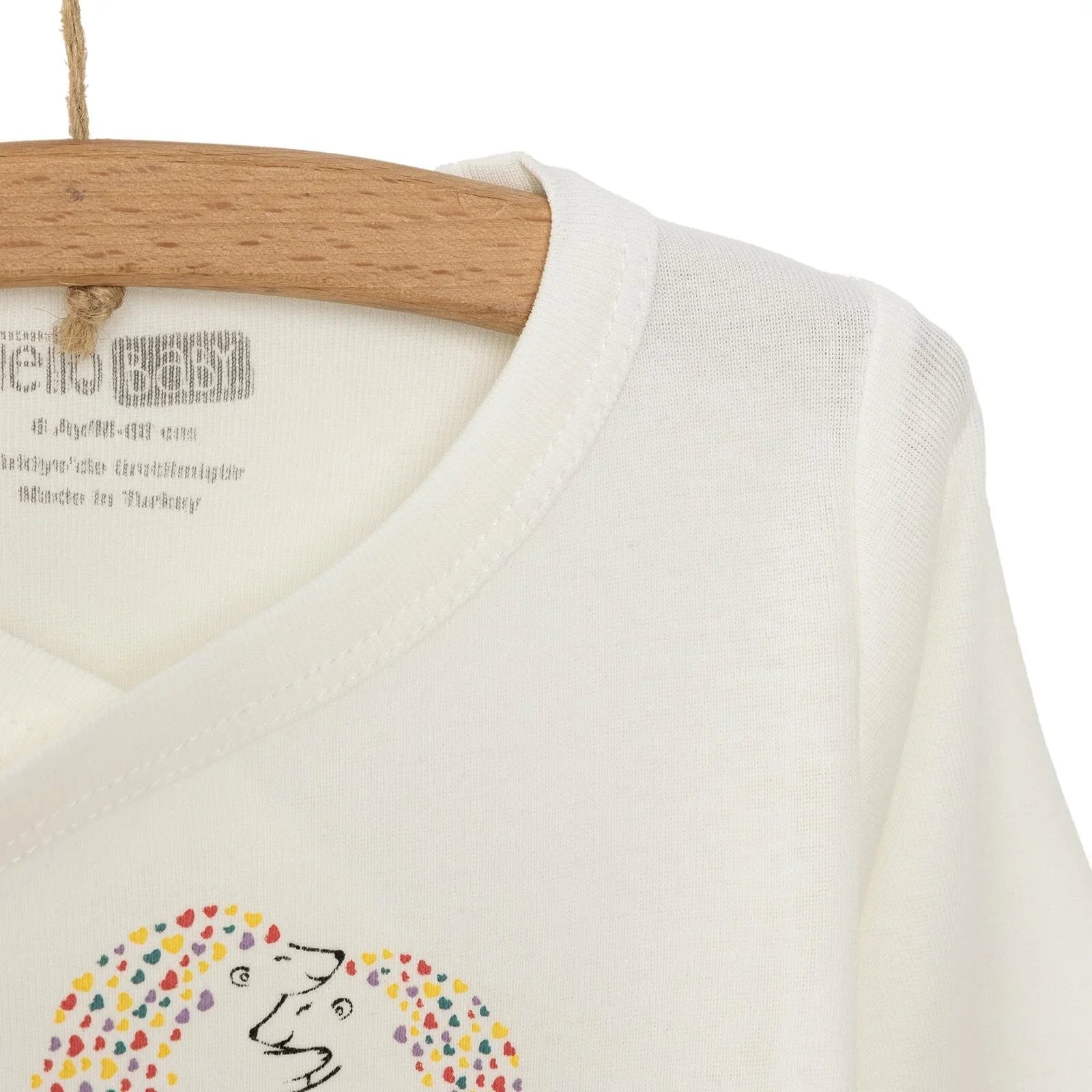 HelloBaby Long Sleeve Bodysuit - Ecru ebebek