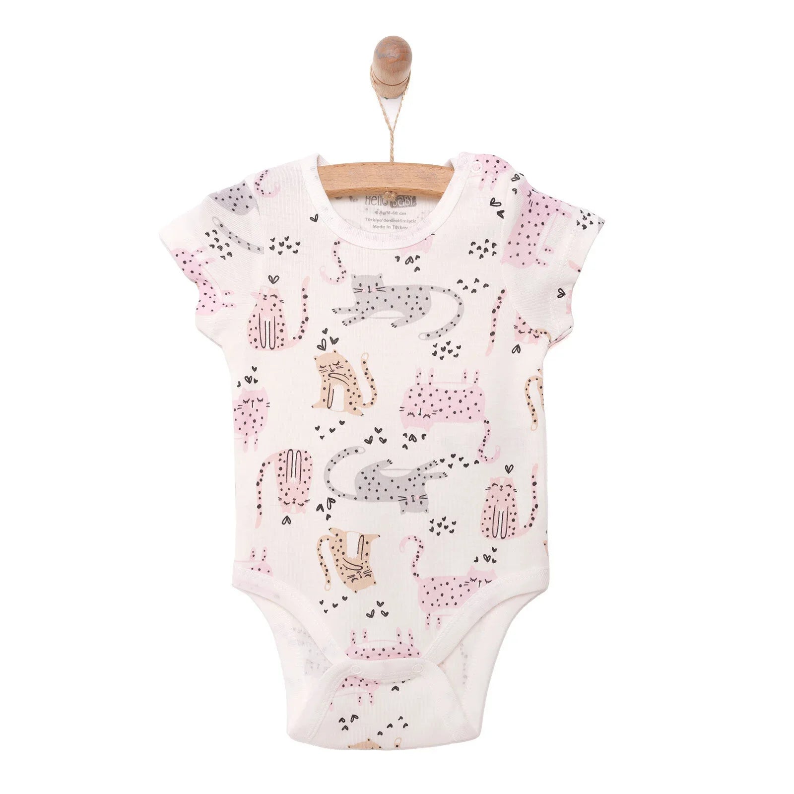 HelloBaby Baby Girl Short Sleeve Body - Ecru ebebek