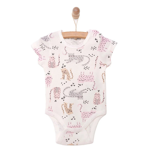 HelloBaby Baby Girl Short Sleeve Body - Ecru ebebek