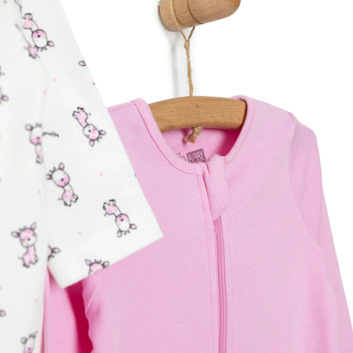 HelloBaby Newborn Baby Girl Footed Jumpsuit - Pink ebebek