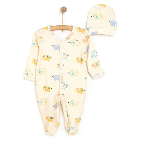 HelloBaby Newborn Boy Jumpsuit-Hat ebebek