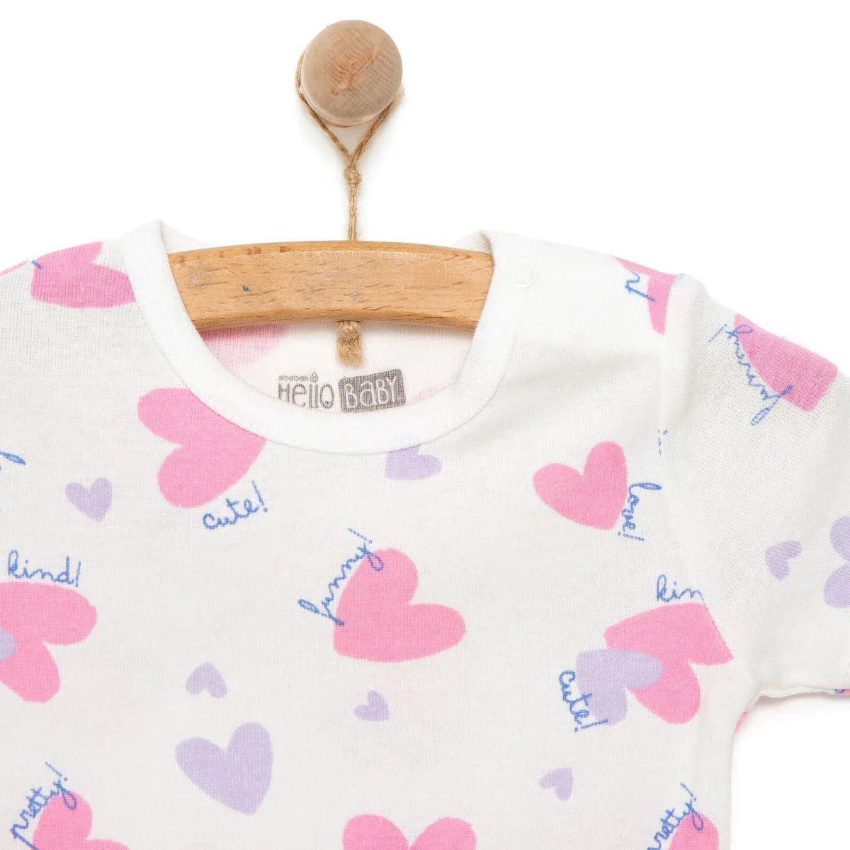 HelloBaby 2-Pack Short Sleeve Bodysuits Girls - Purple ebebek