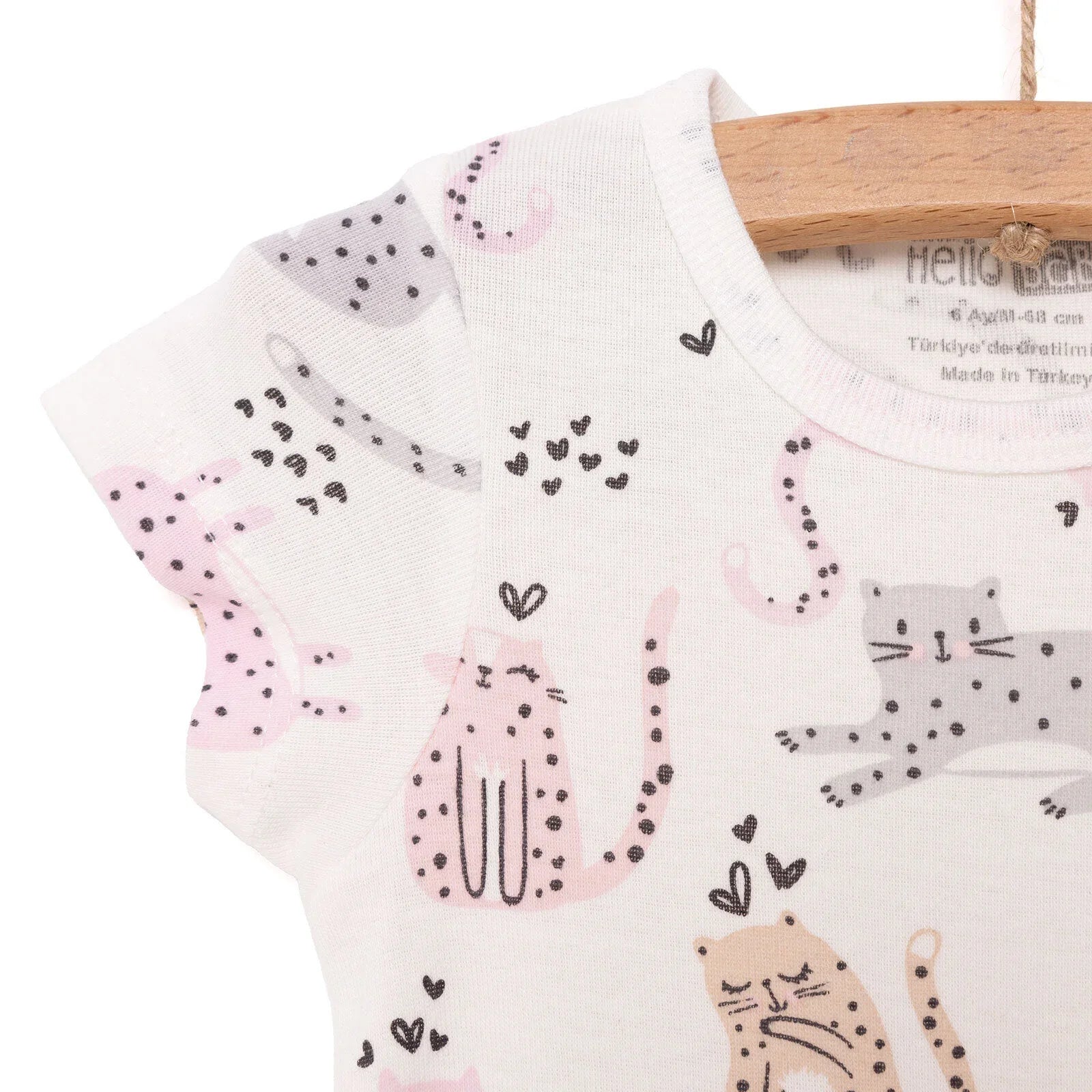 HelloBaby Baby Girl Short Sleeve Body - Ecru ebebek