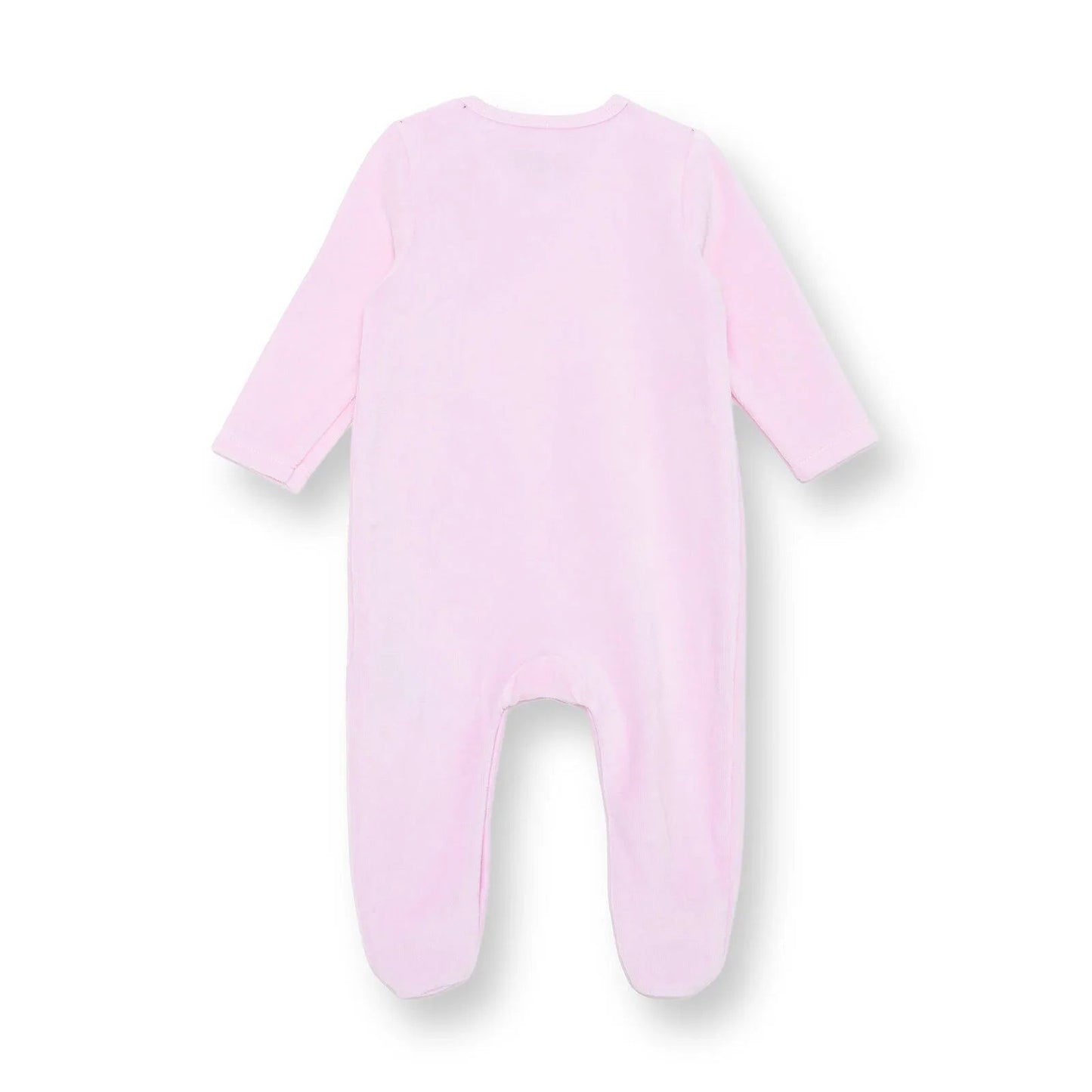 HelloBaby Newborn Velvet Footed Jumpsuit - Pink ebebek