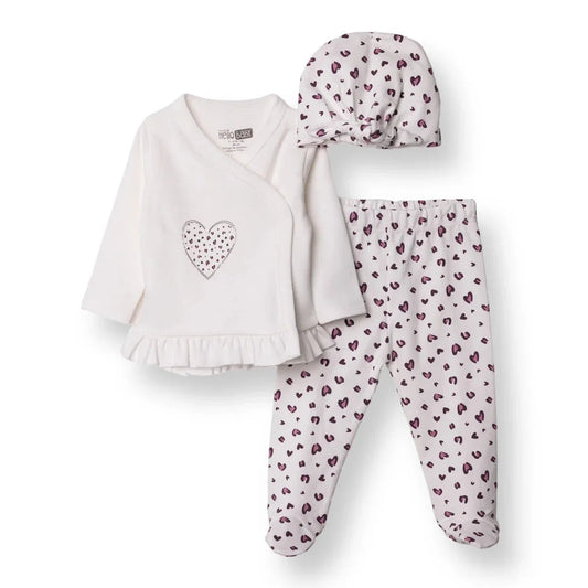 HelloBaby Newborn Body-Hat-Footed Bottom - Ecru ebebek