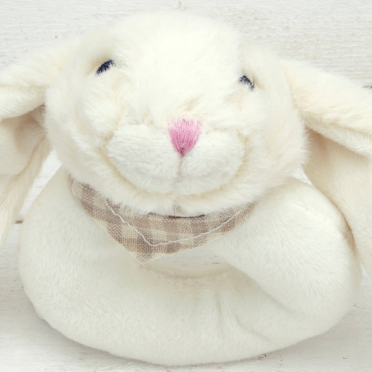 Bunny Baby Soft Toy Rattle Cream -10CM Premium Plush Jomanda Soft Toys & Accessories - UK Based