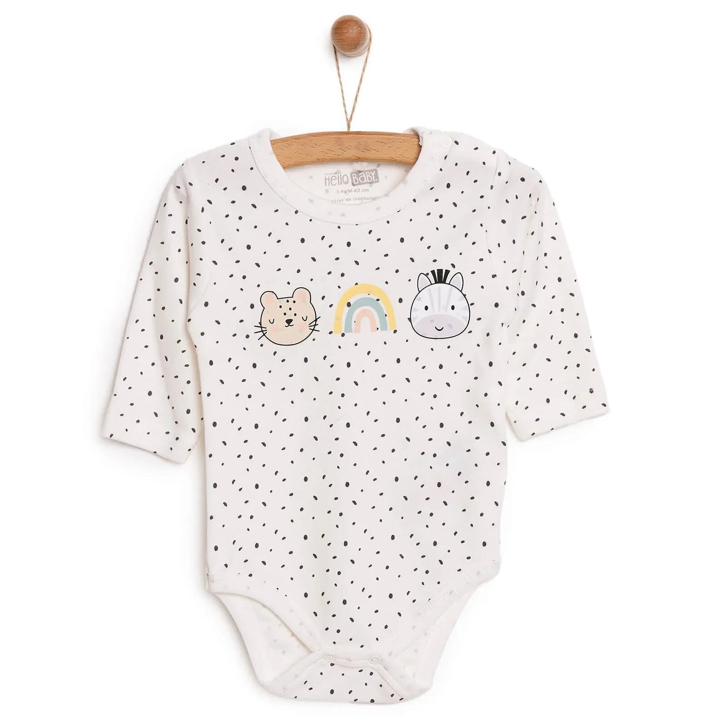 HelloBaby Baby Girl Long Sleeve Body - Ecru ebebek