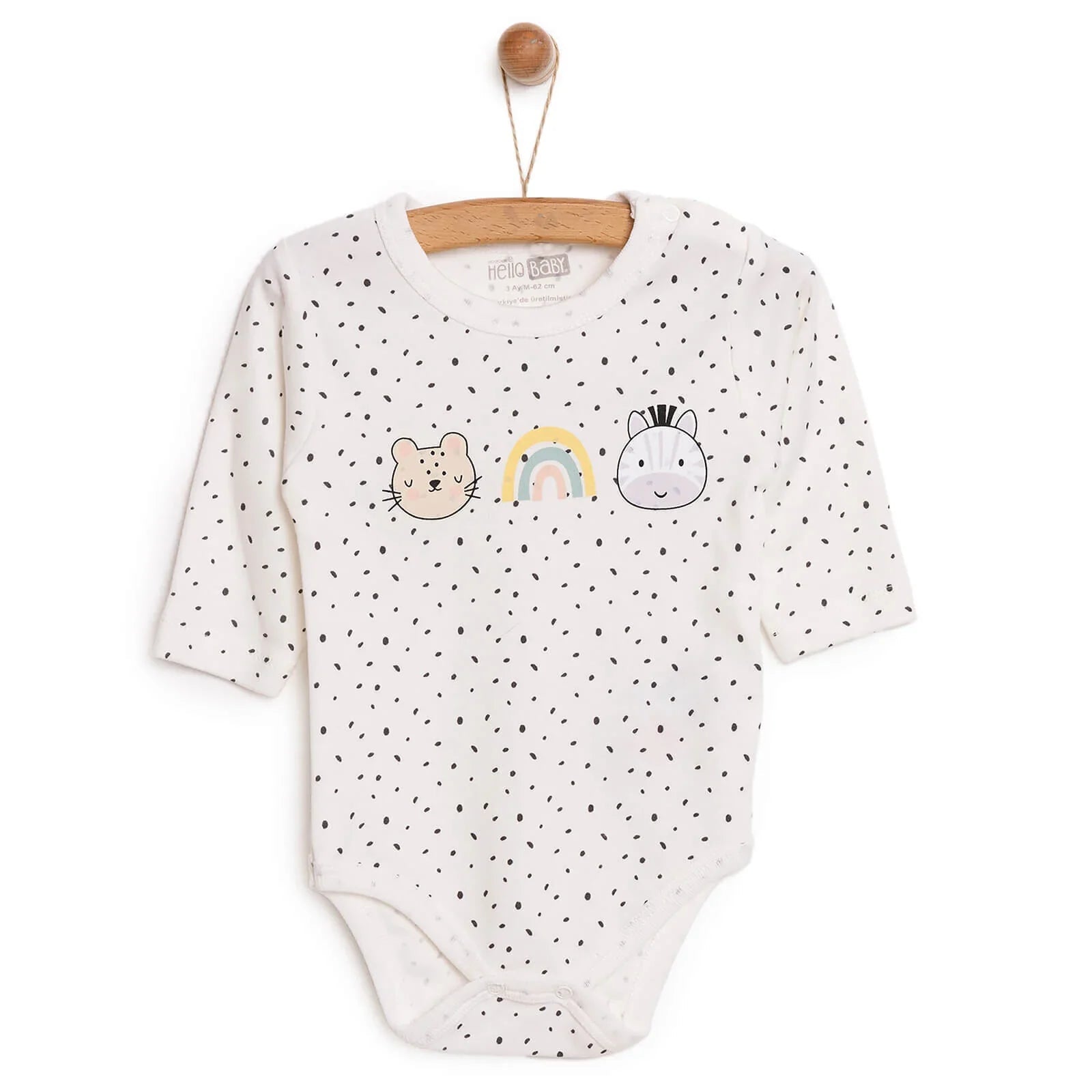 HelloBaby Baby Girl Long Sleeve Body - Ecru ebebek