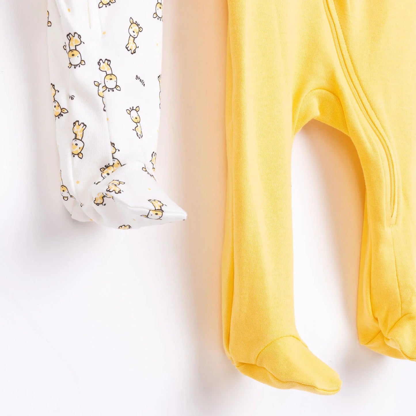 HelloBaby Newborn Boy Footed Jumpsuit - Yellow ebebek