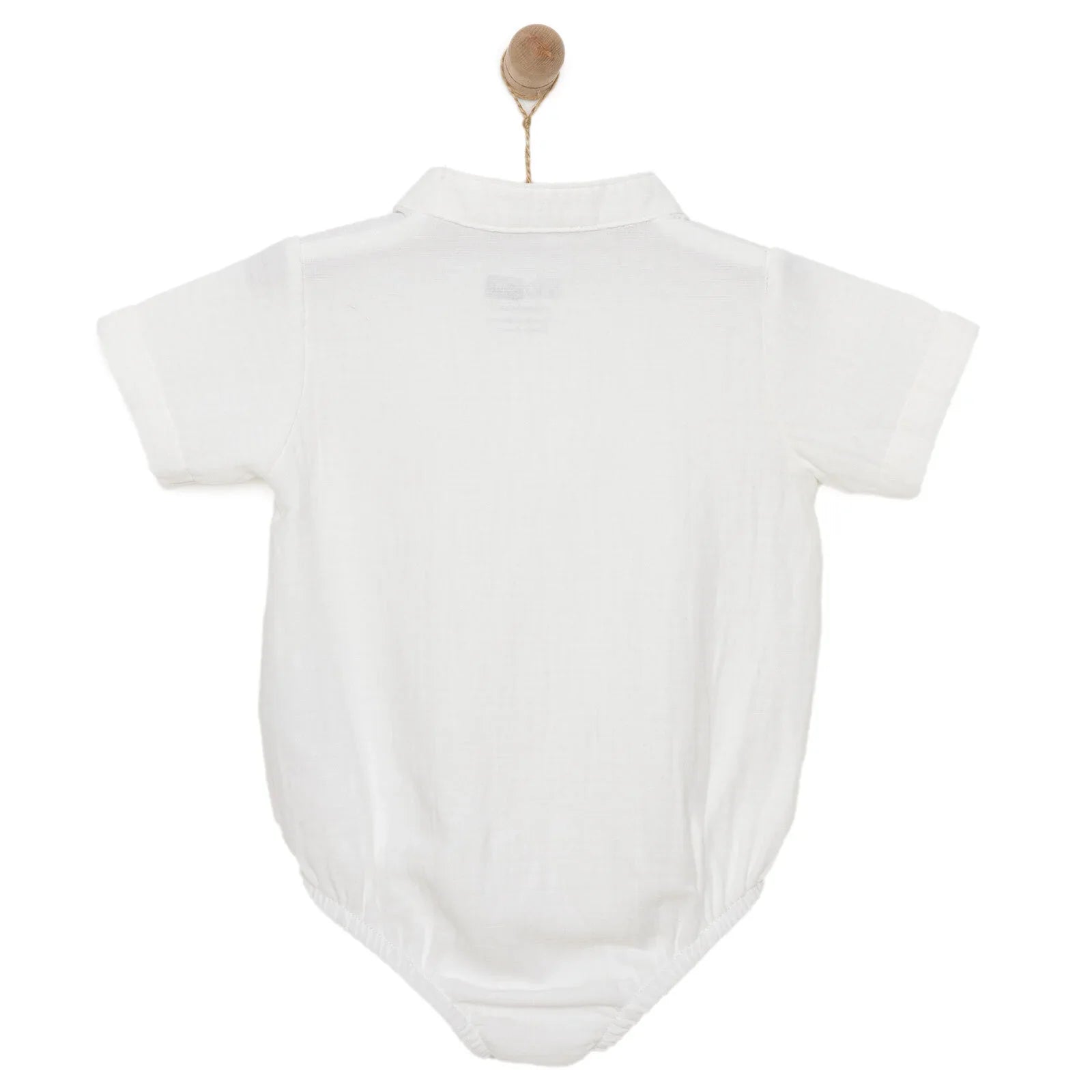 HelloBaby Baby Boy Short Sleeve Shirt Body - White ebebek