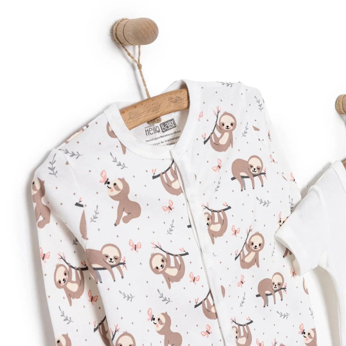 HelloBaby Girl Jumpsuit-Body-Hat - Ecru ebebek